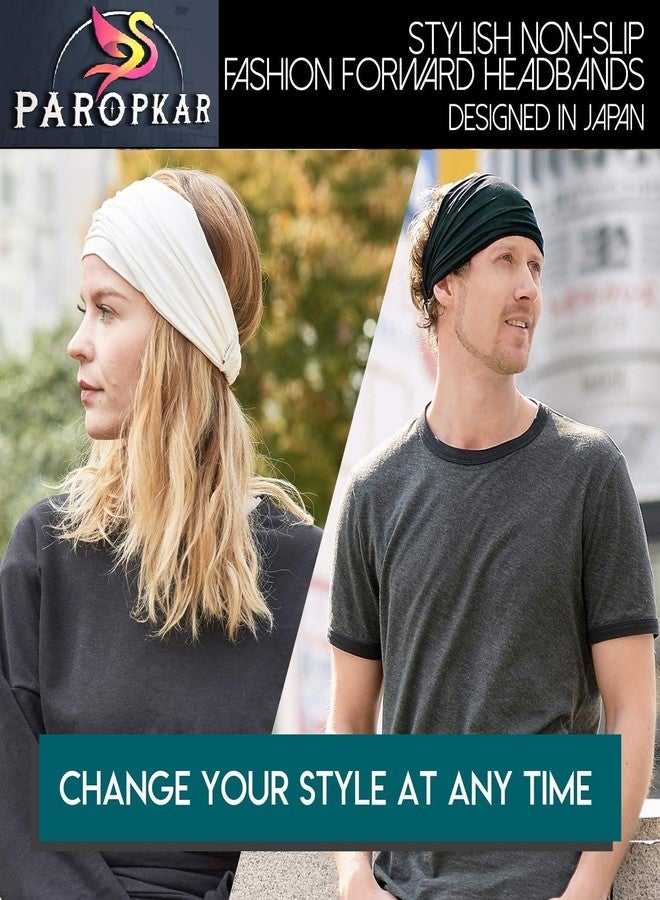 PAROPKAR Multi Sports Japanese Style Bandana - Comfortable Lightweight Head Bands with Elastic Ideal Cricket Football Tennis Running Gym Yoga Workout for Men and Women (Black Two) - Image 4