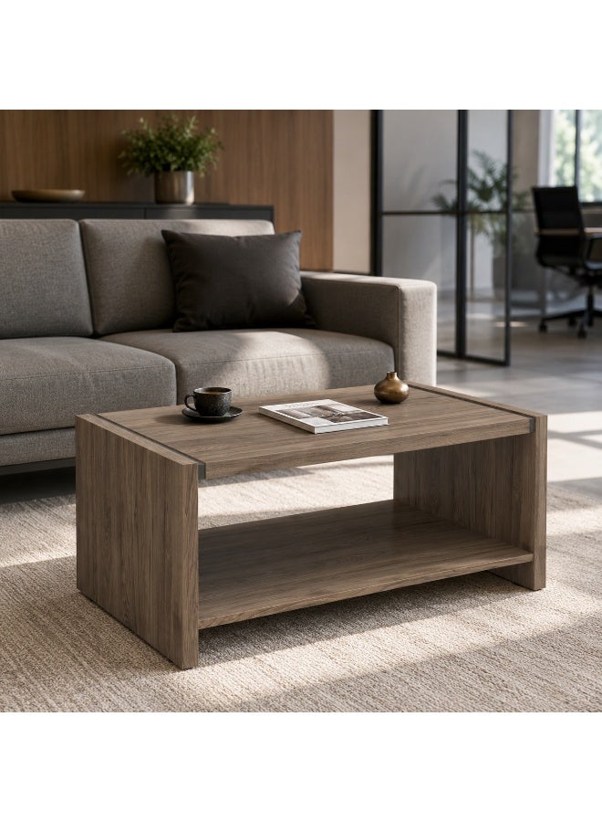 Sky Land Skyland Morris Trend MCT 106 Coffee Table, Modern Living Room Center Table, Wood Construction, Kariya Palmyria/Anthracite Finish, 1000 x 600 x 470 mm (Self Installation) - Image 1