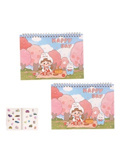 Blank Sticker Book, Reusable Collecting Album for Collect Stickers, 40 Sheets Sticker Storage Organizer for Kids Adults Girls Boys, A5 Release Paper for Puffy Planner Scrapbook Stickers Saver 2PCS