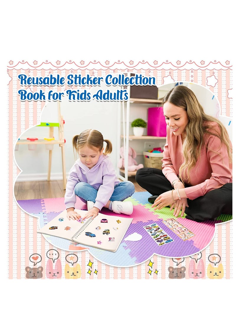 null - Blank Sticker Book, Reusable Collecting Album for Collect Stickers, 40 Sheets Sticker Storage Organizer for Kids Adults Girls Boys, A5 Release Paper for Puffy Planner Scrapbook Stickers Saver 2PCS - Image 1