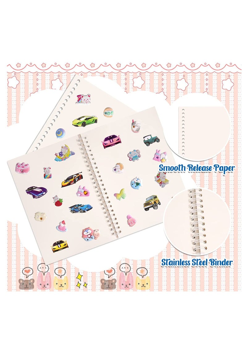 null - Blank Sticker Book, Reusable Collecting Album for Collect Stickers, 40 Sheets Sticker Storage Organizer for Kids Adults Girls Boys, A5 Release Paper for Puffy Planner Scrapbook Stickers Saver 2PCS - Image 1