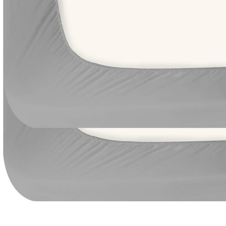 بيلوبان Biloban RV Twin Sheets 2 Pack 36؟ 84 ملاءمة من أجل RV Twin Praytress/Mattress Topper/Bunk مع جيب عميق يصل إلى 14 "" "انكماش وملاءات سرير مقاومة للبقع رمادية - Image 4