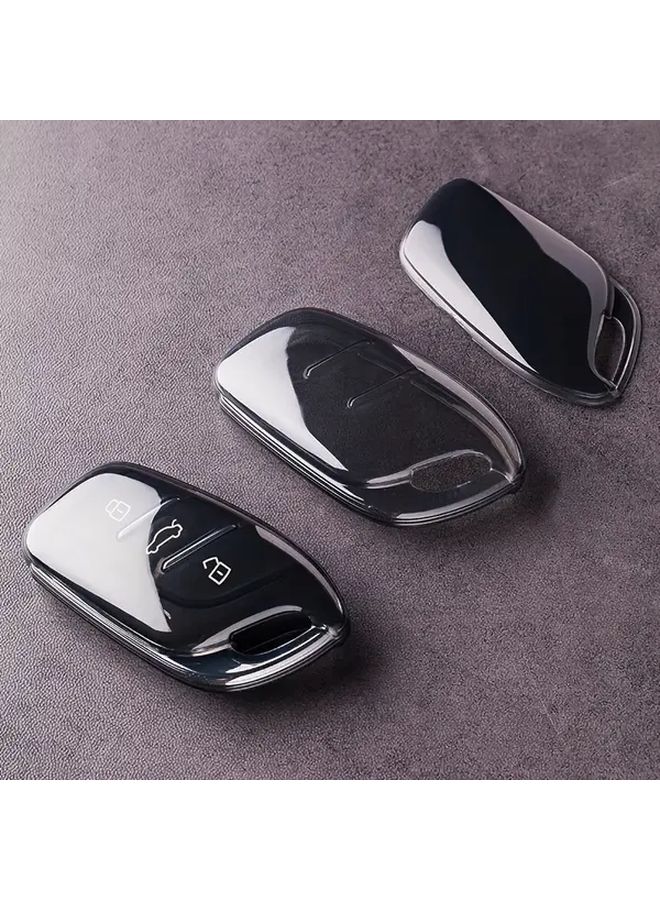 غطاء حماية عالمي كامل التغطية لمفاتيح السيارة، شفاف أسود، غلاف فردي مناسب لـ Roewe CLEVER RX3 RX5 RX8 D7 I5 I6MAX Ei5 D5X DMH MG ZS MG4 EV MG5 Scorpio MG6 جهاز التحكم الذكي عن بُعد - Image 1