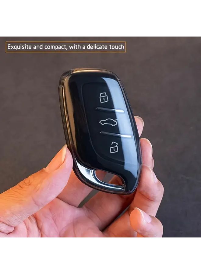 غطاء حماية عالمي كامل التغطية لمفاتيح السيارة، شفاف أسود، غلاف فردي مناسب لـ Roewe CLEVER RX3 RX5 RX8 D7 I5 I6MAX Ei5 D5X DMH MG ZS MG4 EV MG5 Scorpio MG6 جهاز التحكم الذكي عن بُعد - Image 3