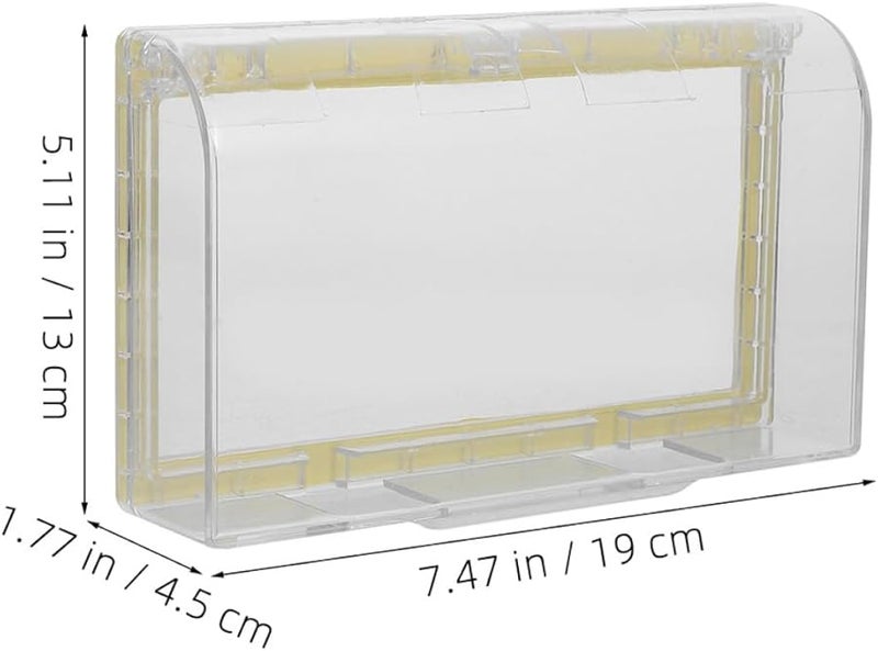 غطاء مزدوج للمقبس الكهربائي الخارجي المقاوم للعوامل الجوية بشفافية، علبة من قطعتين - Image 3