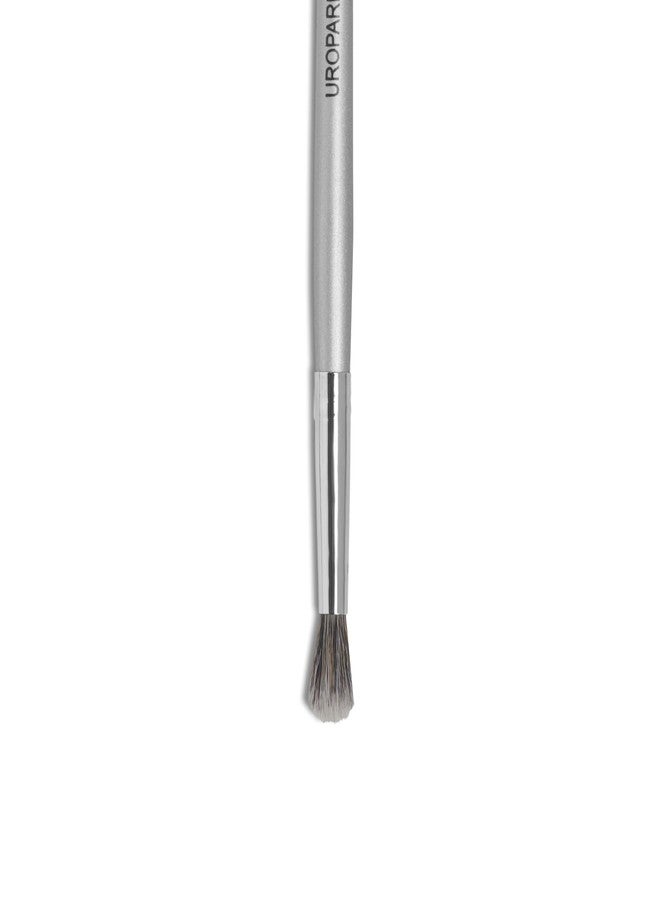 UROPARIS 142 Eye Brush For Makeup | Detail Round Blender Brush with Natural Bristles | Wooden Handle, Brass Accents - Silver (1 Piece) - Image 2