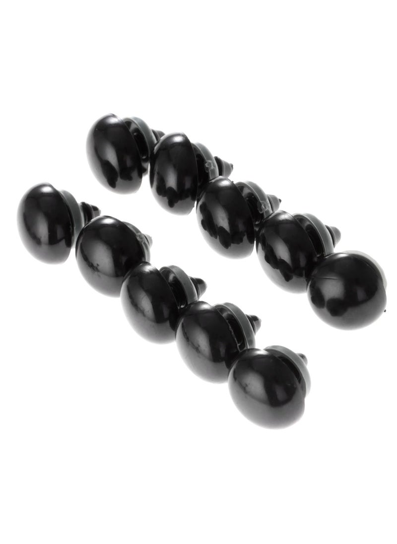 Dophee 100Pcs Black Plastic Safety Eyes with Washers Craft Eyes for Crochet Puppet Plush Stuffed Animals Making 18mm 