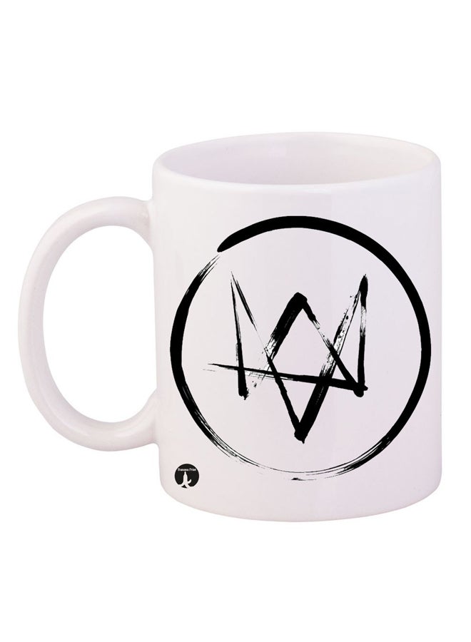 RYN Watch Dogs Video Game Printed Mug White/Black 11ounce