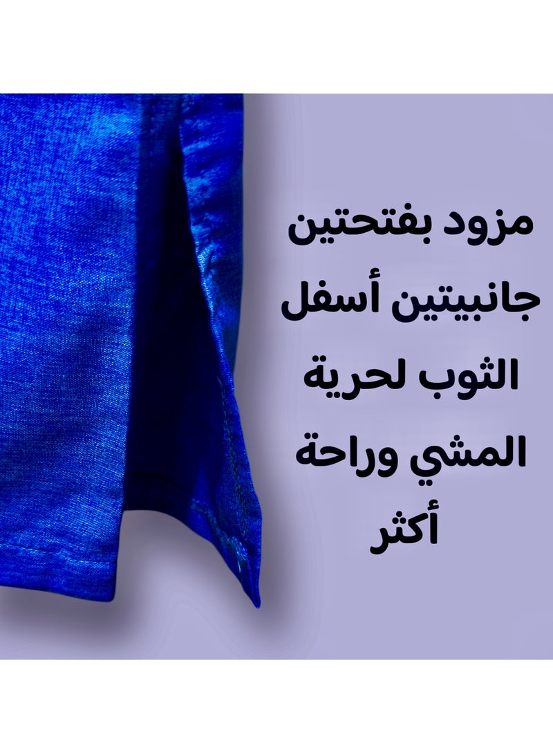 Men's Shirt, Nightgown, Moroccan Robe, Comfortable Men's Gifts Luxury Men's House Robe for Comfort Moroccan Shirt, Men's Summer Shirt, Short Sleeve Shirt, Men's Robe Comfortable Men's Gifts - Image 3