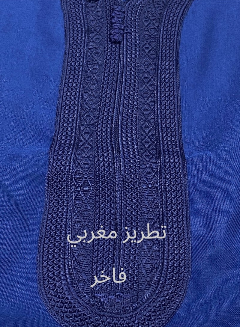 Men's Shirt, Nightgown, Moroccan Robe, Comfortable Men's Gifts Luxury Men's House Robe for Comfort Moroccan Shirt, Men's Summer Shirt, Short Sleeve Shirt, Men's Robe Comfortable Men's Gifts - Image 2