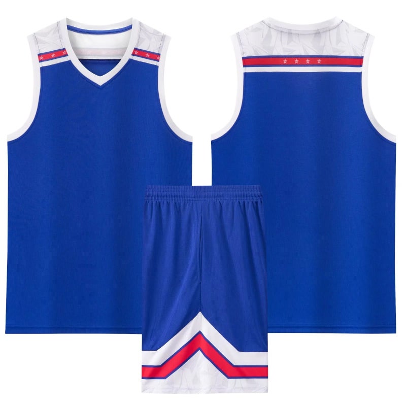 Generic Boys Basketball Uniforms Team Training Sets Yg-882 color blue