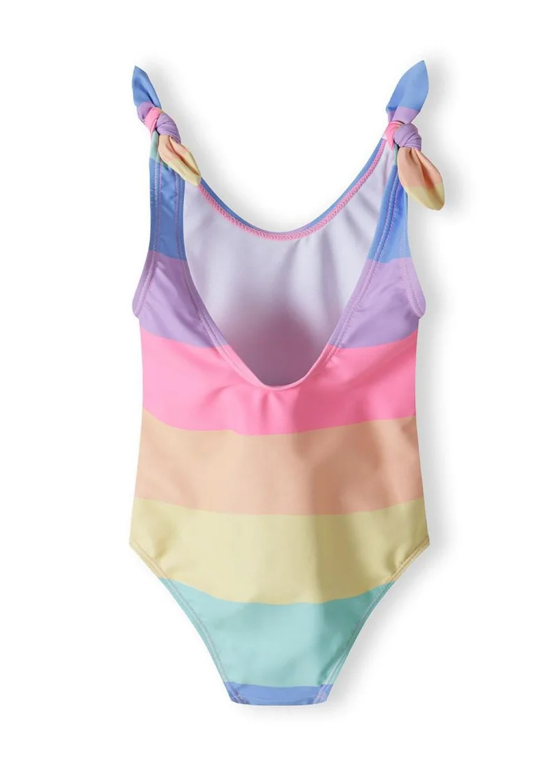 MINOTI 2-Pack Girls' One-Piece Swimsuits with Knot Shoulder Straps