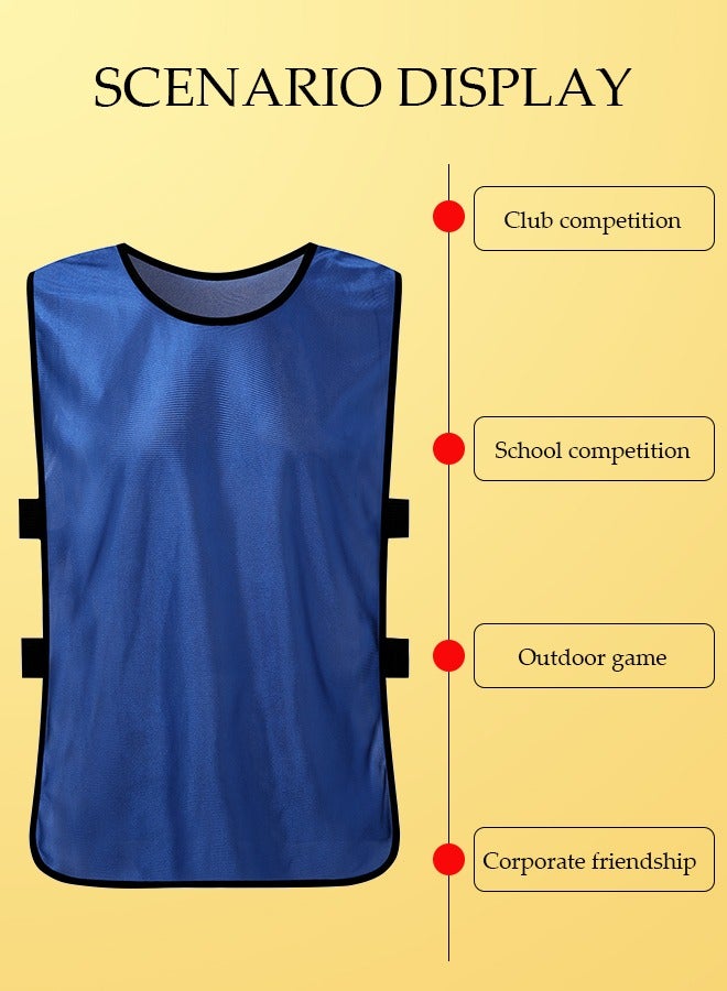 12 PCS Adults Soccer Pinnies Quick Drying Football Jerseys Vest Scrimmage Practice Sports Vest Breathable Team Training Bibs - Image 3