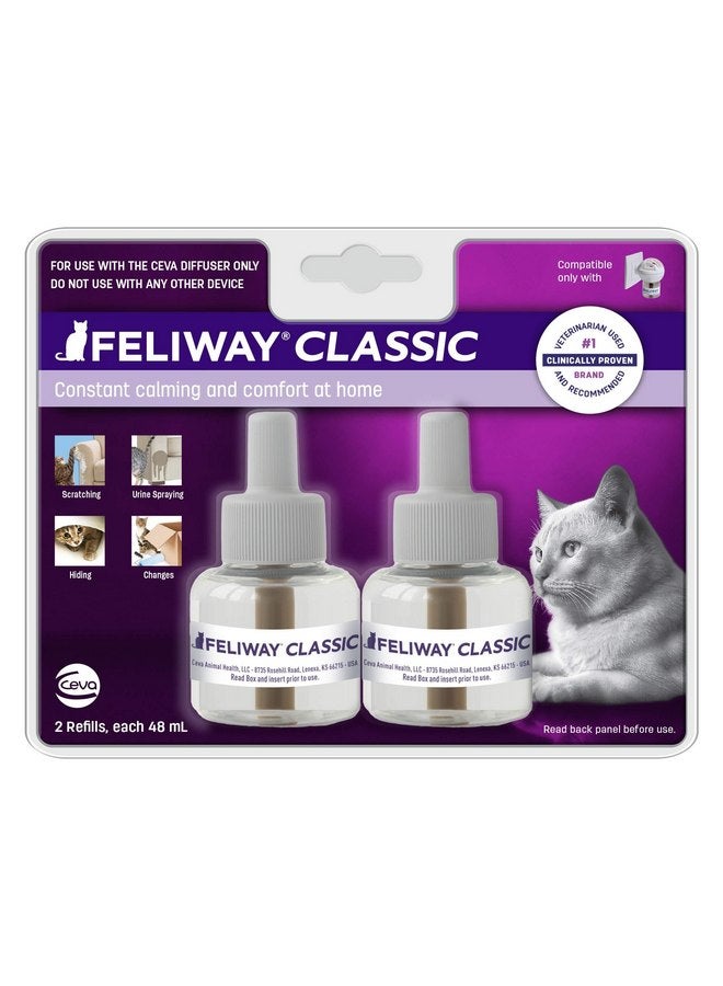 فيليواي عبوة إعادة تعبئة موزع الروائح العطرية FELIWAY 30 Day Diffuser للقطط، عبوتان، 2 قطعة - Image 1