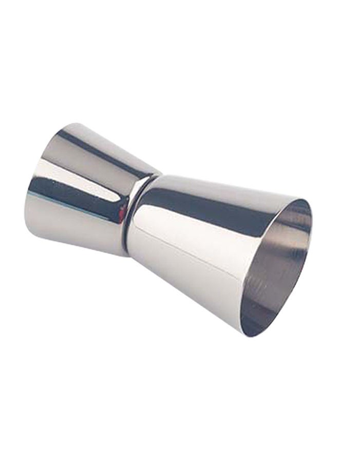 NIBEMINENT Stainless Steel Cocktail Double Head Measuring Cup Silver 3.9 x 6.6centimeter  - Image 1