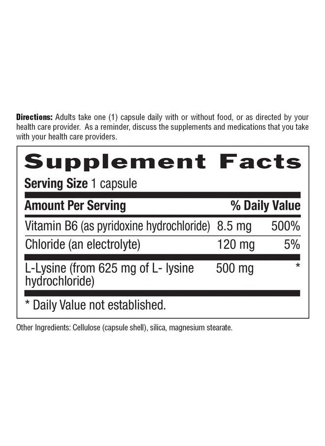 Country Life L Lysine 500Mg With B 6 Supports Immune Health Promotes Collagen Renewal In Lips And Mouth 250 Vegan Capsules Certified Gluten Free Certified Vegan  - Image 3