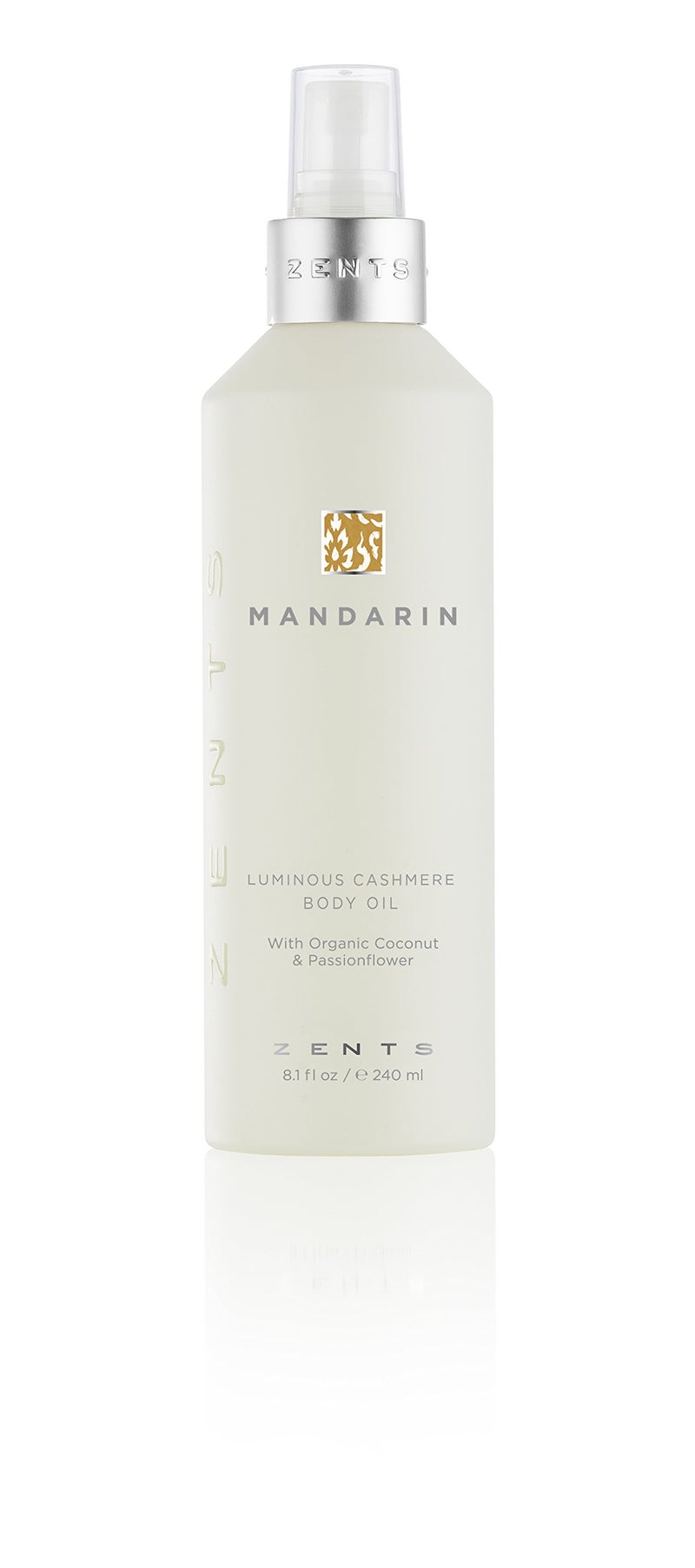 Zents Luminous Cashmere Body Oil Mandarin Fragrance  Moisturizing Body Oil with Vitamin E  Organic Coconut Oil  Softens  Smooths Skin  8 fl oz