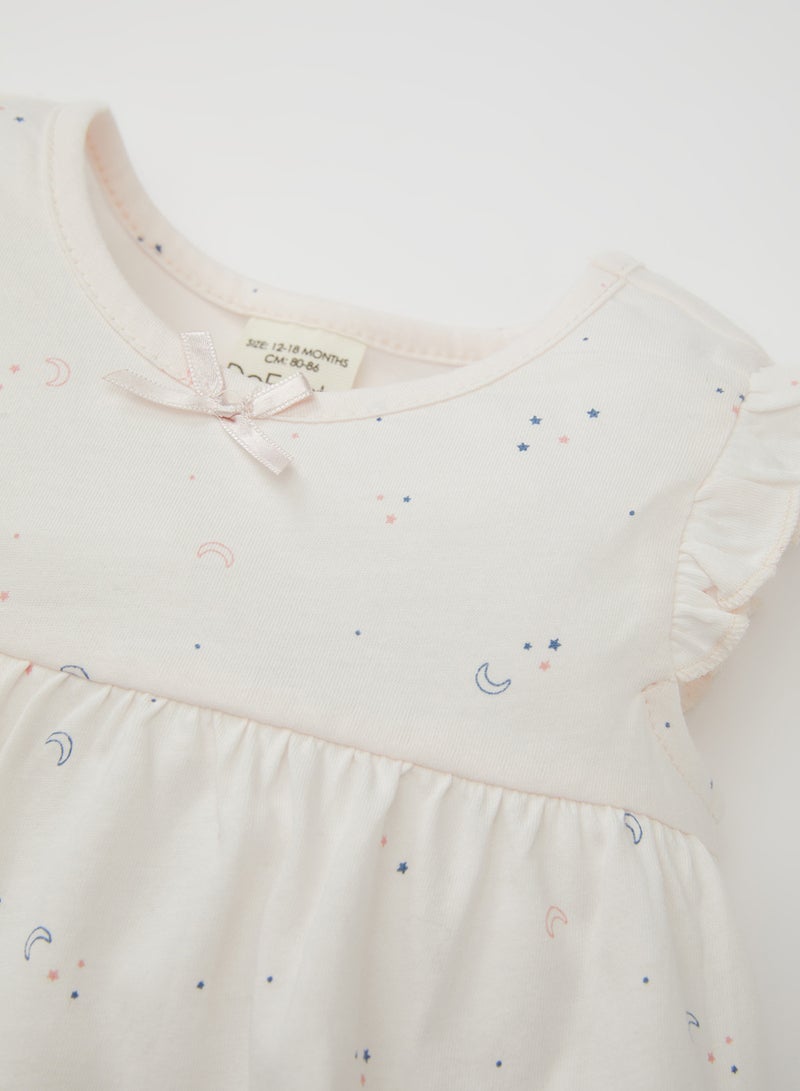 DeFacto Star Print Short Sleeve Cotton Pajama Set  - Image 3