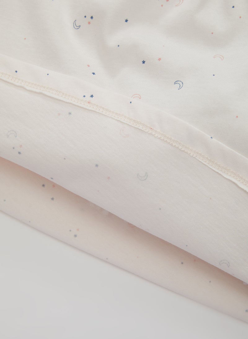 DeFacto Star Print Short Sleeve Cotton Pajama Set  - Image 4