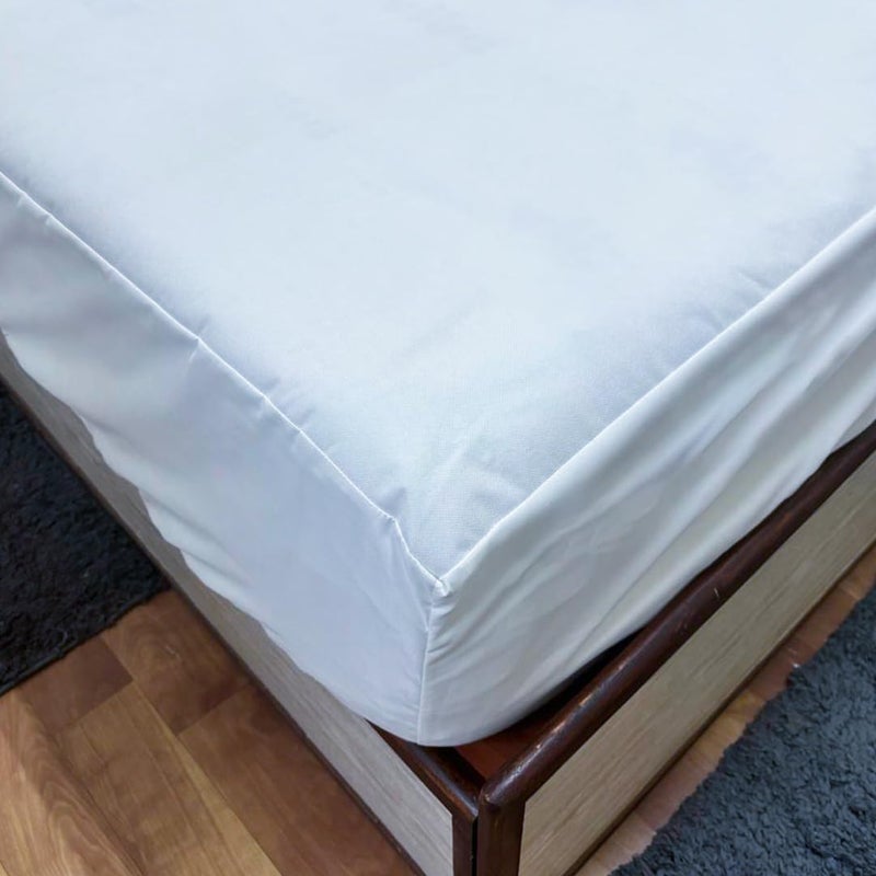 Bright Décor Waterproof Mattress Protector Single Size 100 Leakproof Hypoallergenic NonWoven Elastic Fitted Cover 36x78 Inch 10 Inch Depth White - Image 3