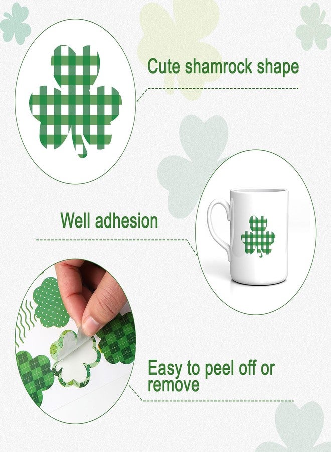 COCHIE 400PCS St. Patrick's Day Shamrock Stickers for St Patricks Day Decorations, Green Saint Patrick's Day Sticker Party Favor Supplies Parties Accessories Holiday Gifts (Pattern) - Image 3