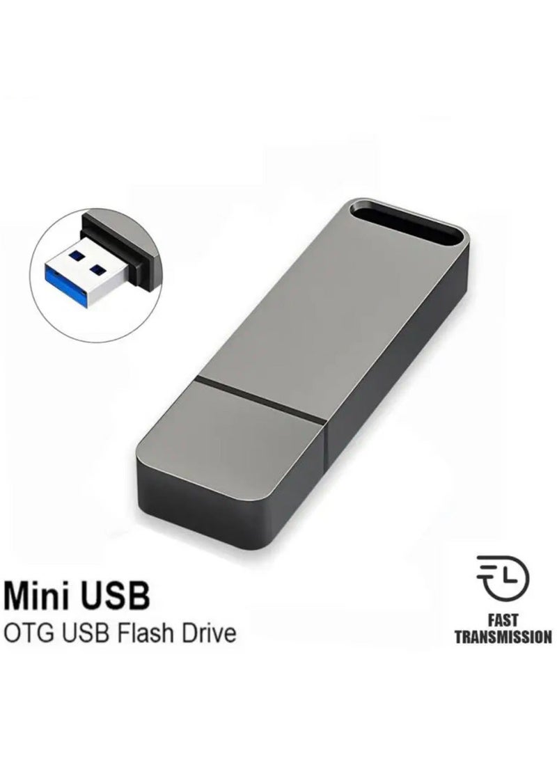 محرك أقراص فلاش USB سعة 2 تيرابايت عالي السرعة مع فتحة للمفاتيح وغطاء للحماية المثالية وذاكرة OTG مقاومة للماء للهواتف الذكية وأجهزة الكمبيوتر والأجهزة اللوحية وأجهزة الكمبيوتر الشخصية والسيارات وأج - Image 4