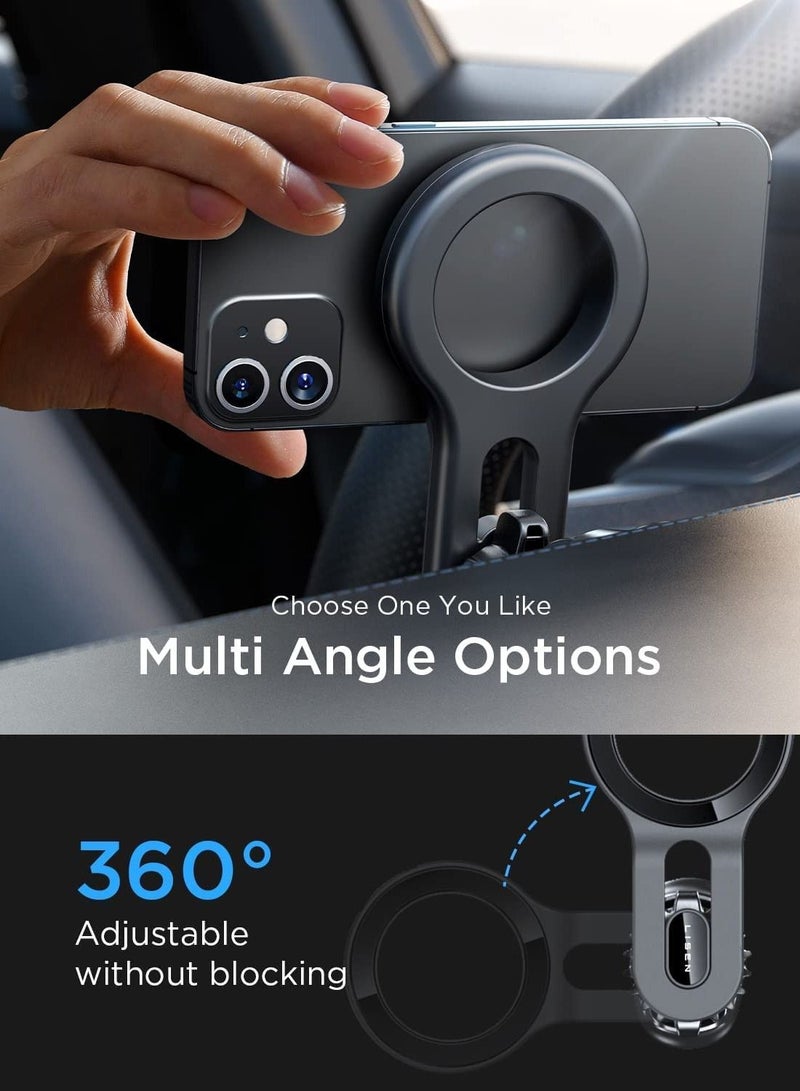 Excefore Compatible for MagSafe Car Mount, Magnetic Phone Holder for Car [Easily Install] Hands Free iPhone Car Holder Mount Fit for iPhone 13 12 Pro Max Mini MagSafe Case - Image 2