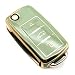 FEYOUN Key Fob Cover Compatible with VW Volkswagen Atlas Golf GTI Jetta Passat Tiguan Touareg Beetle Flip 3 Buttons TPU Remote Keyless Key Fob Case Protection Shell Accessories Green - Image 2