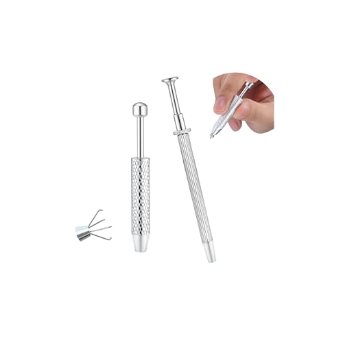 GEMQUEEN Piercing Ball Grabber Reacher Tool - Stainless Steel Piercing Jewelry Tools 4 Claw Holder Removal Pick Up Assistant Tool for Changing Jewelry IC Chip Electronic Components Small Parts 2 Pcs - Image 1
