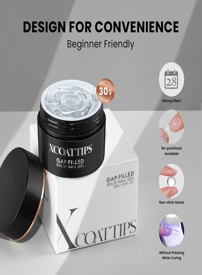 BTArtboxnails XCOATTIPS Solid Nail Glue Gel - 30g Gap-Filled Gel Nail Glue for Nail Tips Press on Nails, Upgrade Cure Needed UV Nail Gel for Acrylic Fake Nail - Image 5