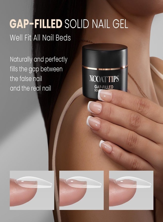 BTArtboxnails XCOATTIPS Solid Nail Glue Gel - 30g Gap-Filled Gel Nail Glue for Nail Tips Press on Nails, Upgrade Cure Needed UV Nail Gel for Acrylic Fake Nail - Image 3