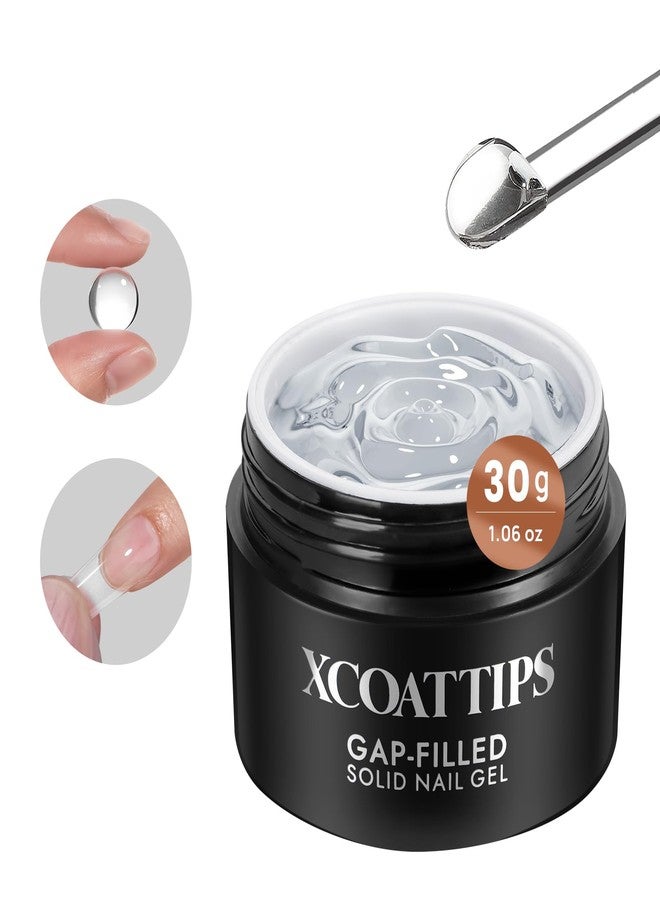 BTArtboxnails XCOATTIPS Solid Nail Glue Gel - 30g Gap-Filled Gel Nail Glue for Nail Tips Press on Nails, Upgrade Cure Needed UV Nail Gel for Acrylic Fake Nail - Image 1