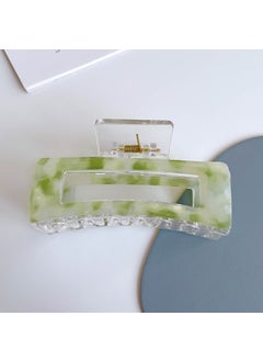 Acetate Plate Shark Clip Candy Stripe Hair Accessory Square light sapphire -8.6cm