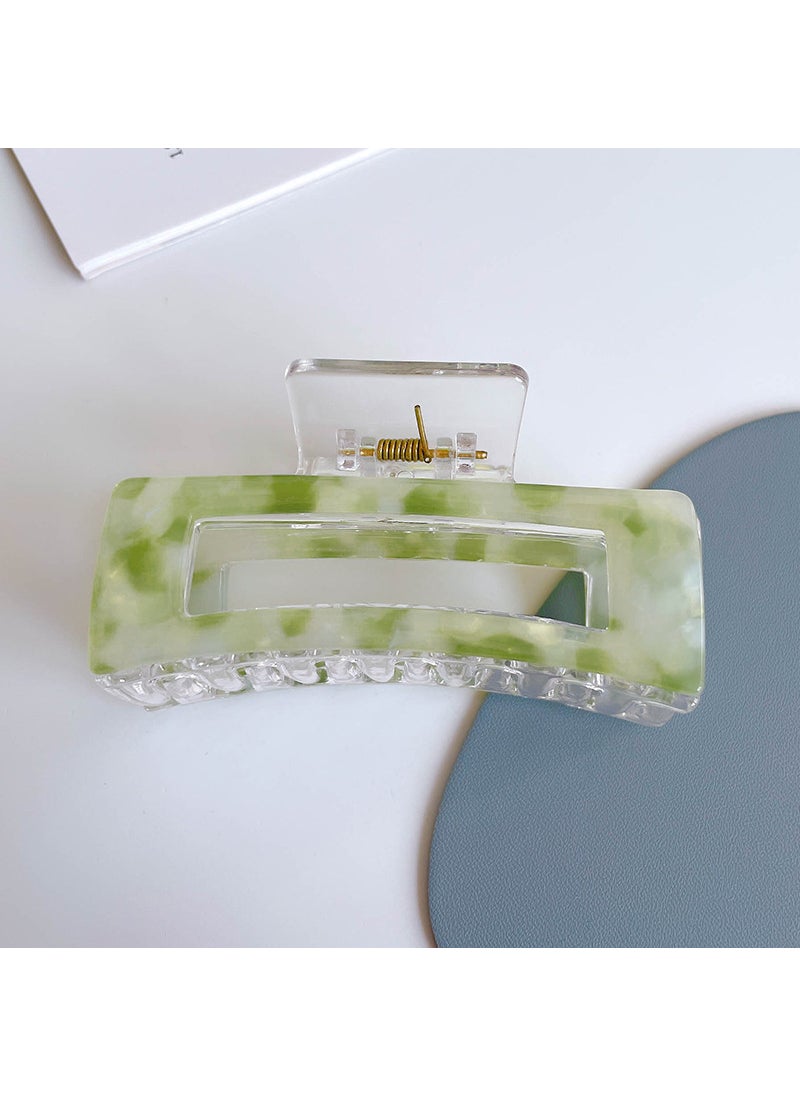 Generic - Acetate Plate Shark Clip Candy Stripe Hair Accessory Square light sapphire -8.6cm - Image 1