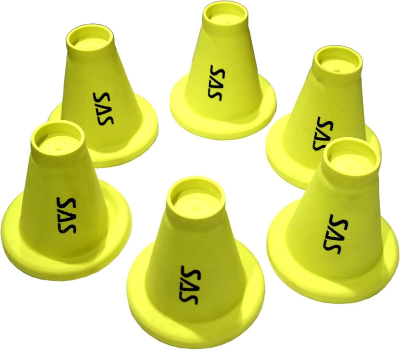 PVC Cricket Batting tee for Cricket practices Pack of 6 Yellow - Image 5
