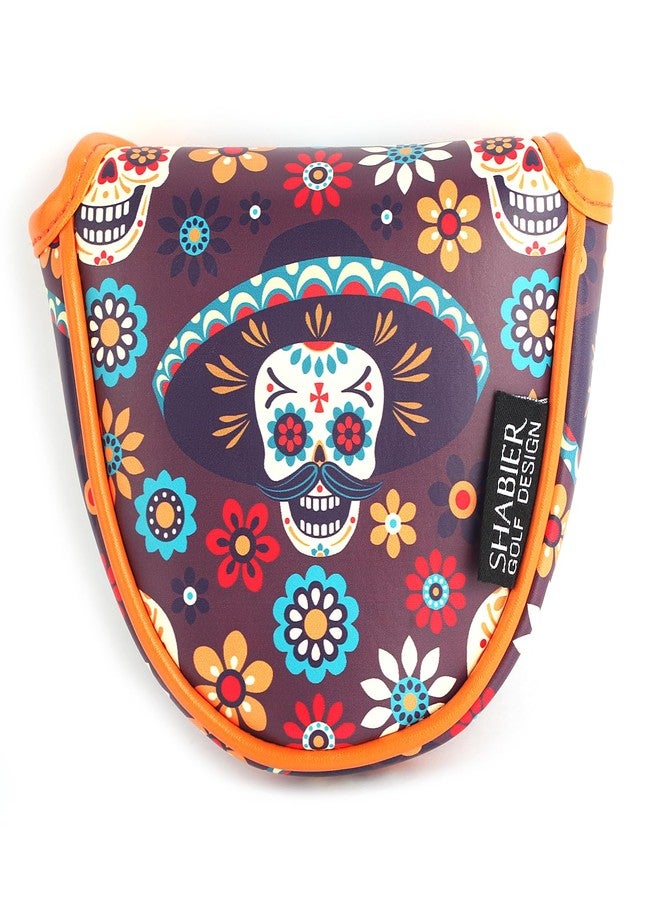SHABIER Golf Putter Cover Golf Mallet Headcover for Golf Putter Head Cover (Sugar Skull) - Image 1