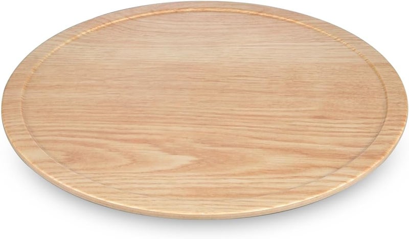 Servewell Harmony Melamine Round Plate 12.5" Yellow Oak Grain - Image 1