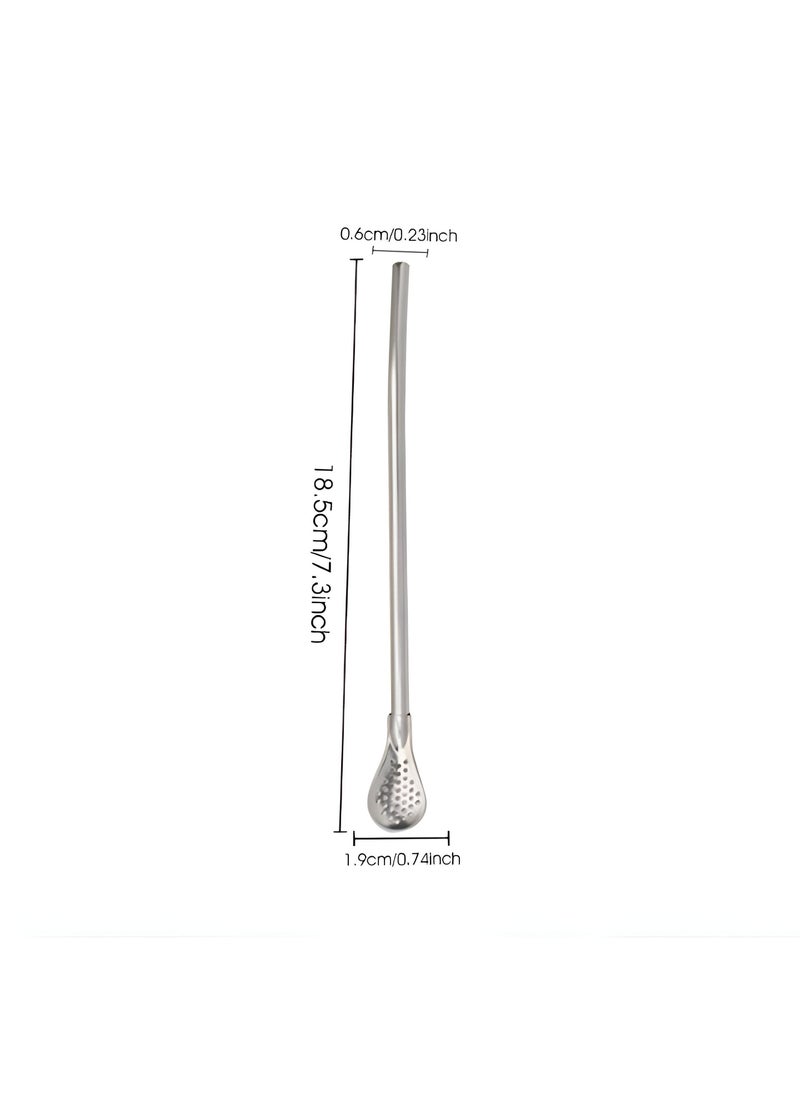 Generic - Strainer Spoon Combo - Full Stainless Steel Bar Tool Set Built For Smooth Mixing And Serving Of Drinks, Combining Utility And Elegance For Home And Commercial Settings - Image 1