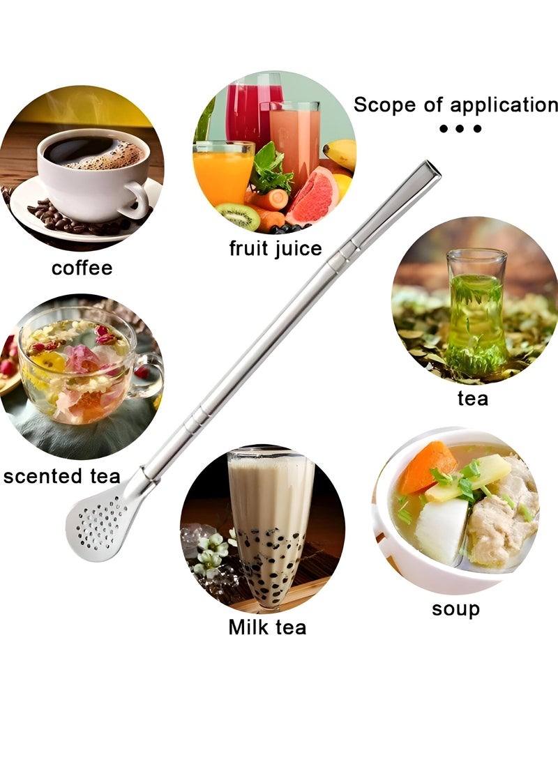 Generic - Strainer Spoon Combo - Full Stainless Steel Bar Tool Set Built For Smooth Mixing And Serving Of Drinks, Combining Utility And Elegance For Home And Commercial Settings - Image 1