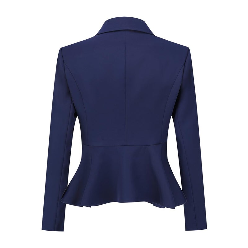 YUNCLOS Womens Suits 2 Piece Set Business Casual Double Breasted Blazer and Pantsuits for Work Office Blue - Image 4