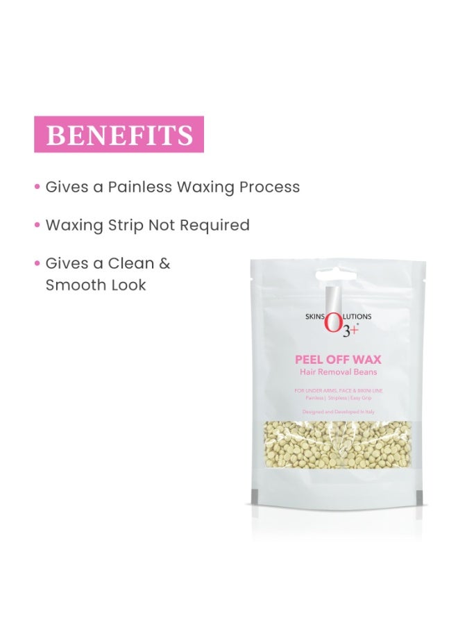 O3+ Peel Off Brazilian Wax For Easy Hair Removal On Sensitive Skin | 100 g - Image 4