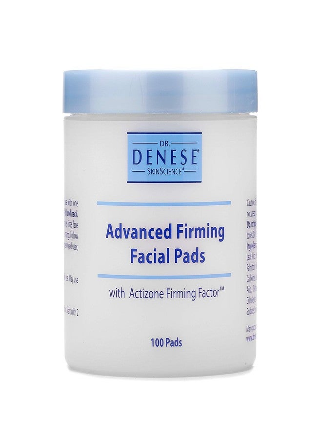 Dr. Denese SkinScience Advanced Firming Facial Pads Exfoliator & Deep Pore Face Cleanser, Toner & Skin Care Glycolic Acid, Peptides & Aloe - Vegan, Paraben-Free, Cruelty-Free - 100 Count - Image 1
