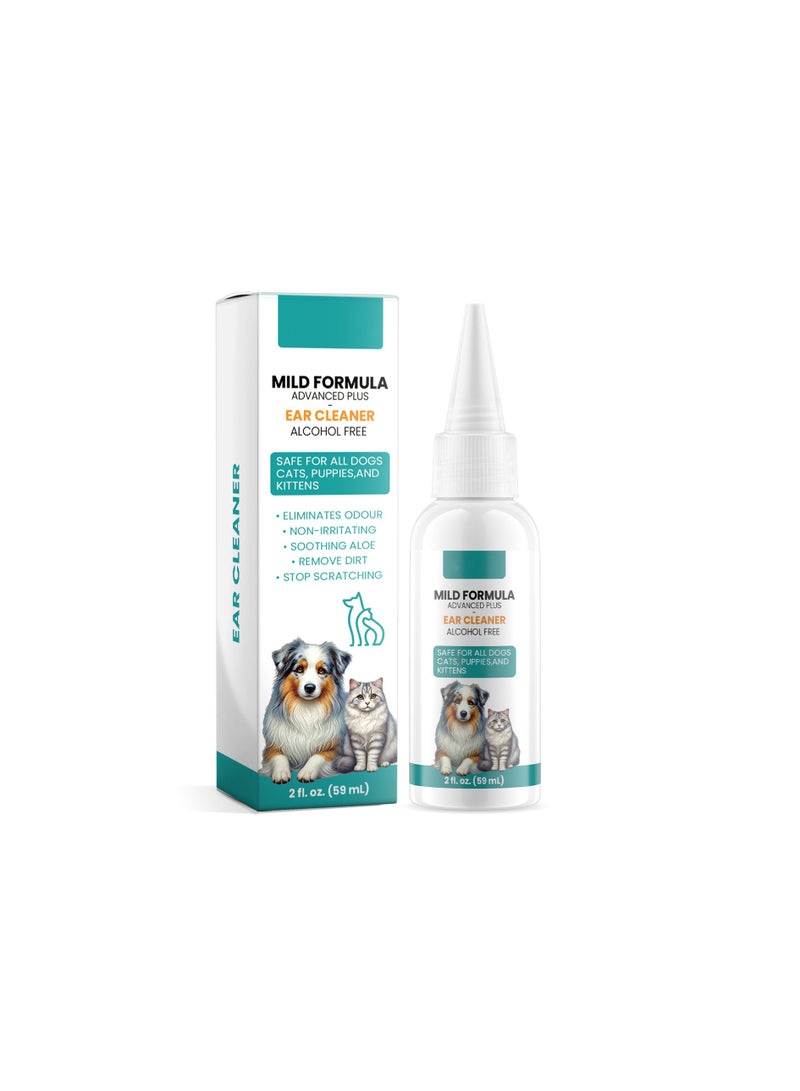 SYOSI Ear Cleanser for Dogs and Cats, Fast alleviate from Infections, Itching and Odors, Safely Removes Debris and Wax, All Natural Gentle Aloe Cat & Dog Cleaning Supplies - Image 5