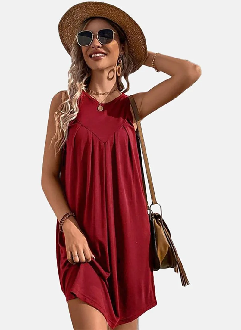 YUNIQEE Women Sleeveless A-Line Dress