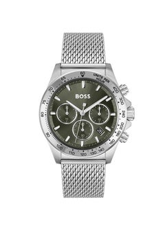 HUGO BOSS Men Chronograph Round Shape Stainless Steel Wrist Watch 43 mm  - Image 1