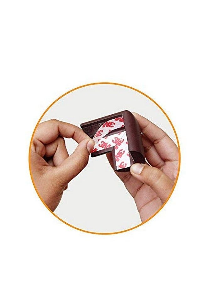 The Little Lookers Baby Proofing Lshaped Corner Guards ; Child Safety Edge Protectors ; Baby Safety Furniture Cushion Corner ; With Adhesive Tape For Babies Kids Children (Brown Pack Of 8)  - Image 5