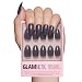 Glamnetic Press On Nails Ash Gray Opaque Muted Smoke Gray Short Almond Fake Nails Salon Quality 15 Sizes 30 Nail Kit - Image 2