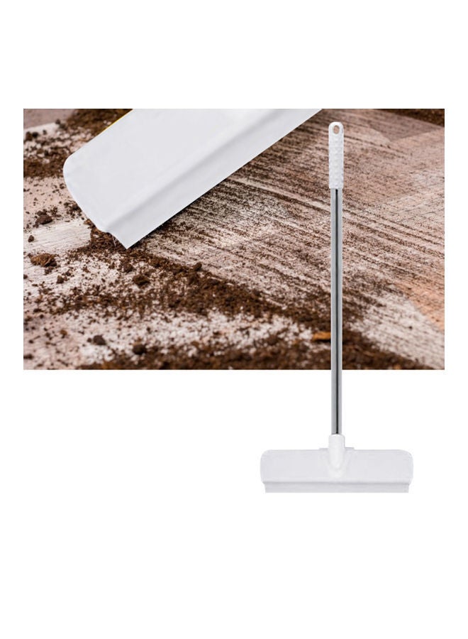 NIBEMINENT Long Handle Floor Scrub Brush Silver/White - Image 2