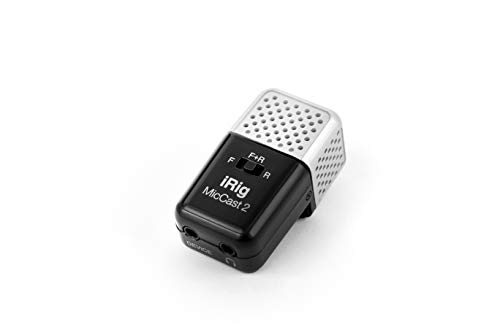 IK Multimedia iRig Mic Cast 2 mini Vocal Microphone with Front, Rear, Omni Recording, for Podcast, Video, Streaming and More - Compatible with iPhone, iPad, Android and All Popular apps - Image 1