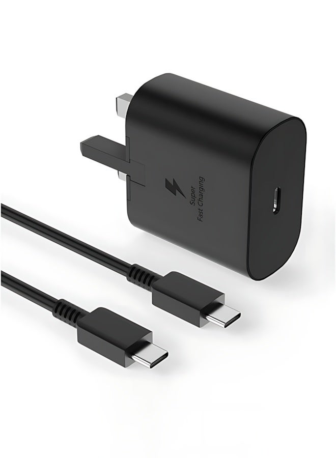 Fast Charger for Samsung Galaxy Charger Head with Charging Cable 45 watts, S23 Ultra S23 Plus S23 S23 S22 Ultra S22 S21 Ultra S21 S21 A54 A53 A52 A32-45W with Type-C 5A fast Cable - Image 1